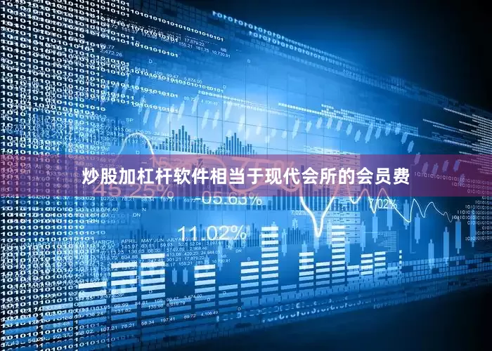 炒股加杠杆软件相当于现代会所的会员费